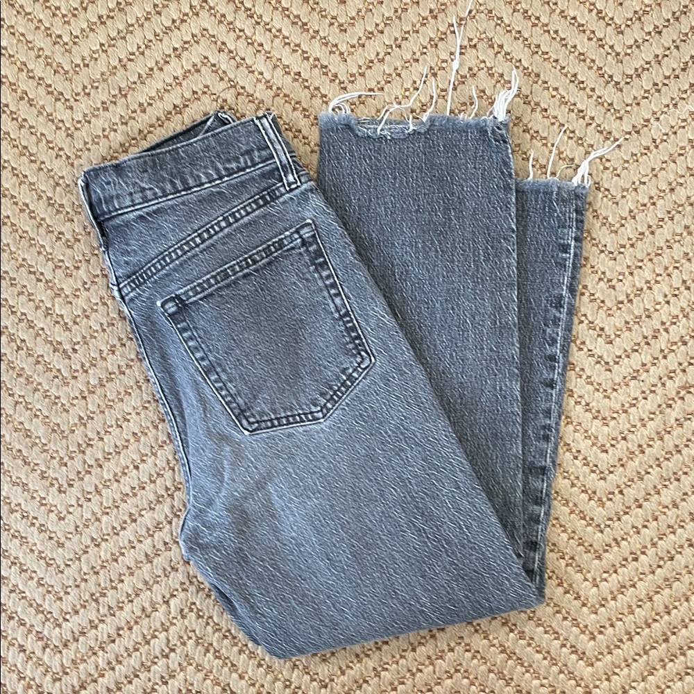 GAP - Cheeky Straight High Rise Denim Jeans - Black - 27
